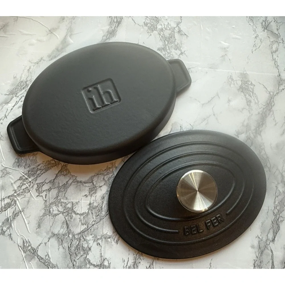 Bel Fer Au Gratin Pan 9 in Gray Dwellsix Limited Edition Enameled Cast Iron NIB